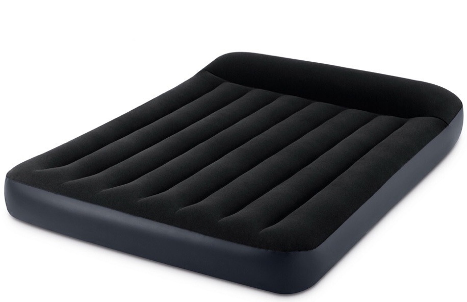 Надувний матрац 191 x 137 x 25 см з підголовником, електронасос PILLOW REST CLASSIC